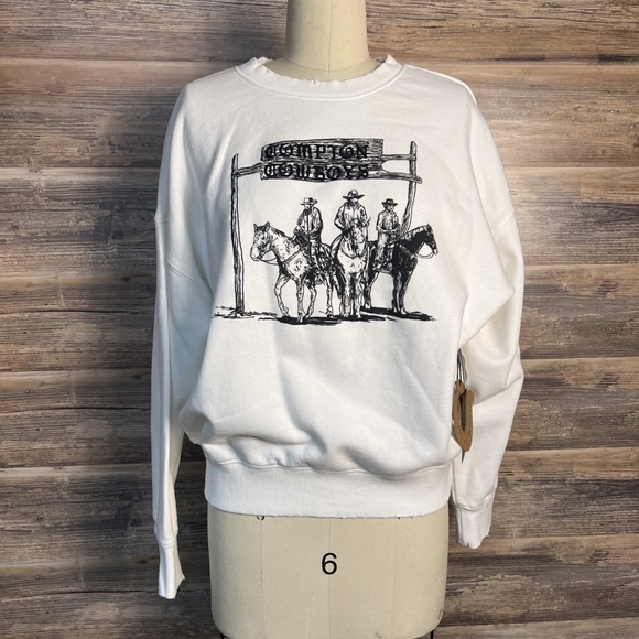Compton Cowboys x Forever 21 White Crewneck Sweatshirt NWT V3 - Picture 1 of 4